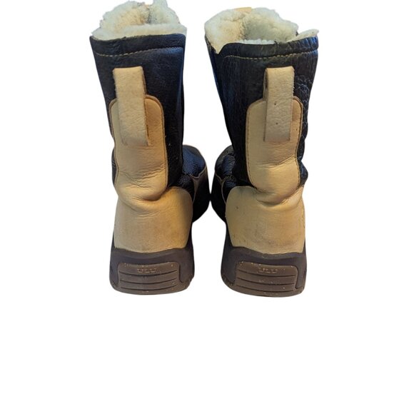 Ulu Tupik Shearling-Lined Pebbled Bison Leather Boots Brown Men's Size 10 - Picture 3 of 11